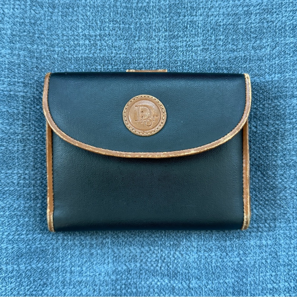 Dior Black and Tan Leather Wallet - Picture 2 of 5